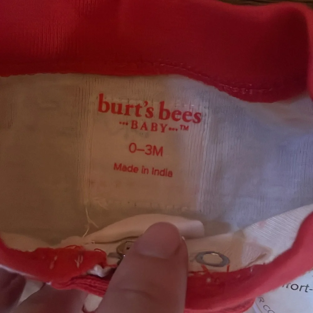 NWT Burt’s Bees Baby Christmas holiday sleeper with zipper